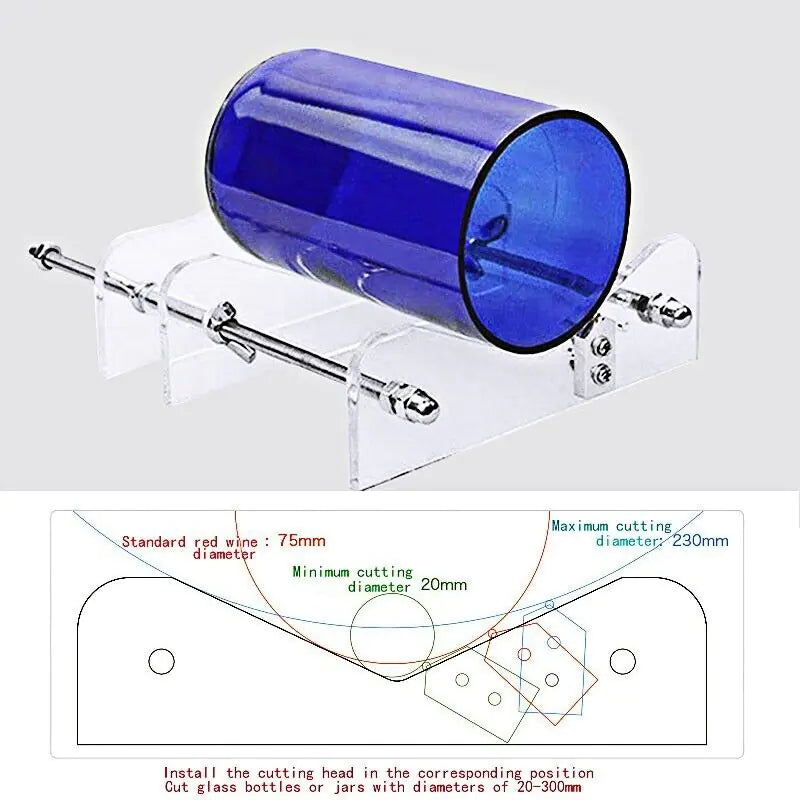 Glass Bottle Cutter Kit Beer Wine Jar DIY Cutting Machine Craft Recycle Tools US