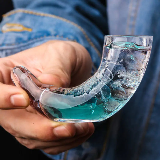 Ox Horn Shaped Glass